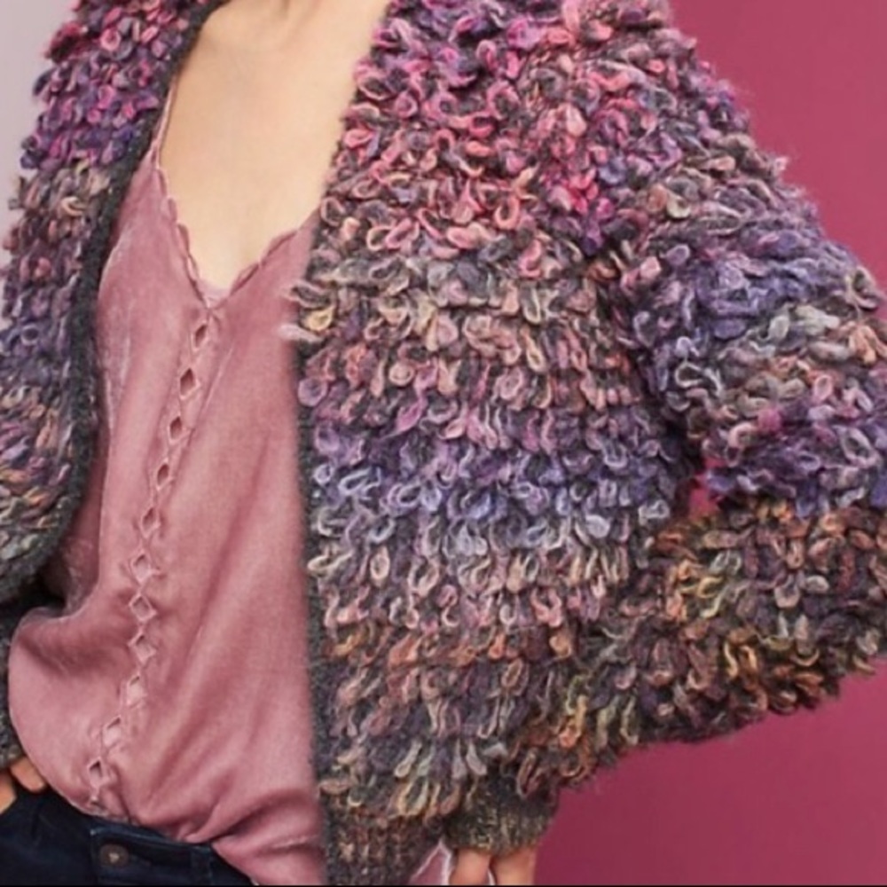 Anthropologie Sleeping On Snow Looped Cardigan